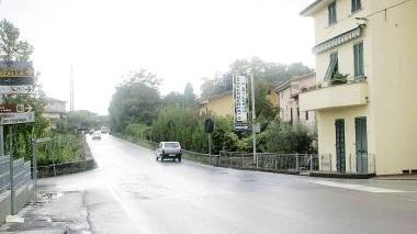 Un tratto di via Lucchese