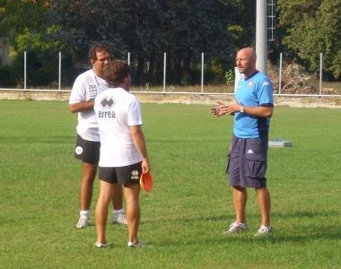 Il team tecnico dei Cavalieri al campo Chersoni 