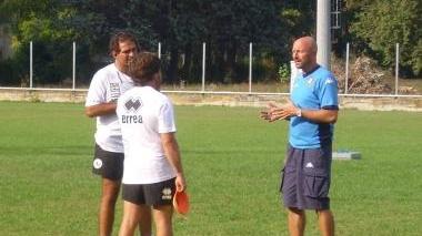 Il team tecnico dei Cavalieri al campo Chersoni