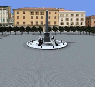 <strong>RESTYLING </strong>Un rendering della piazza Aranci dopo il rifacimento