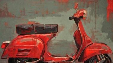 Una delle opere di Claucio Cionini in mostra al Museo Piaggio