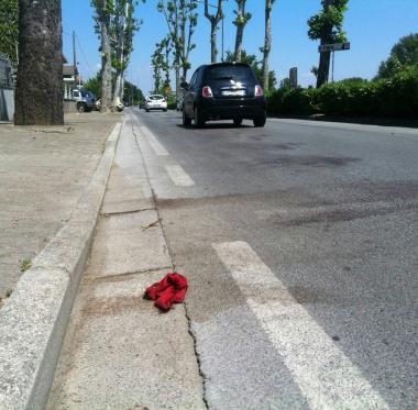 Il ciclista Pasquale Petruzziello Sopra il luogo dellincidente che gli &egrave; costato la vita 