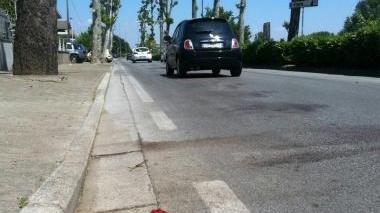 Il ciclista Pasquale Petruzziello Sopra il luogo dell’incidente che gli è costato la vita