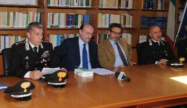 La conferenza stampa dopo gli arresti