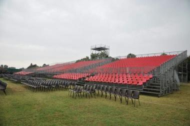 Le tribune ancora montate del Bolgheri Melody 