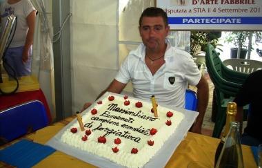 Festa a sorpresa per il campione del mondo