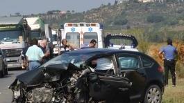 Ancora una scena del luogo dove si è verificato l’incidente lungo la Fila nel territorio di Capannoli