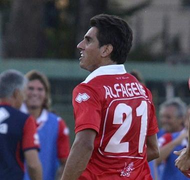 <b>PRIMO GOL</b> Luis Maria Alfageme dopo aver segnato contro il Gubbio     