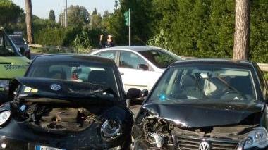Le due auto incidentate