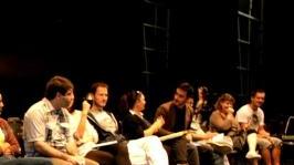 Aspiranti attori sul palco