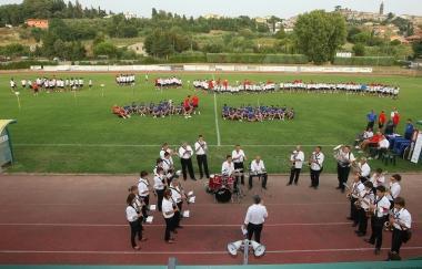 Anche la filarmonica alla presentazione dei team nerazzurri 