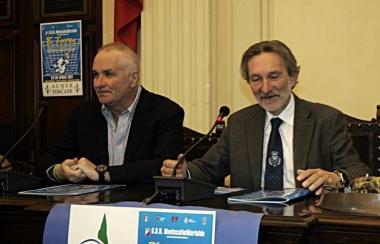 L’assessore allo Sport, Stefano Pucci e il sindaco, Giuseppe Bellandi