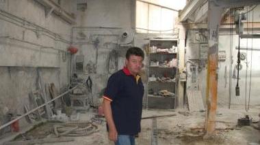 Romolo Rossi e (a destra) il nuovo laboratorio artistico
