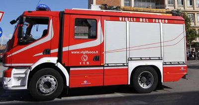 Cane precipita dal secondo piano, salvato dai vigili del fuoco
