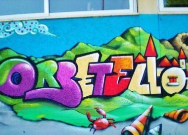 <b>IL GRAFFITO.</b> Realizzato sulle scuole di Neghelli     