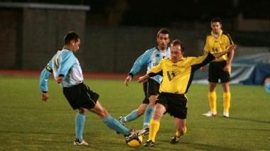 Un’azione di gioco durante una partita di Terza categoria