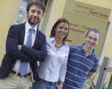 Da sinistra Marco Secondini, Erica Mica, Christian Cipriani 