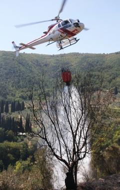 Lintervento su un incendio di bosco  