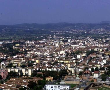 Una veduta aerea di Empoli 