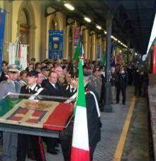 Larrivo del feretro del milite ignoto alla stazione centrale 