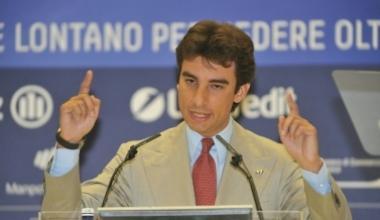 Jacopo Morelli presidente dei Giovani di Confindustria ospite donore alla inaugurazione della mostra    