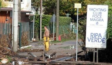 Devastazione provocata dal Magra nelle zone vicine alla foce      