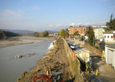 Il fiume Magra dopo il disastro  