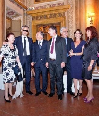 Andrea Bocelli alla festa organizzata in favore della Fondazione Arpa 