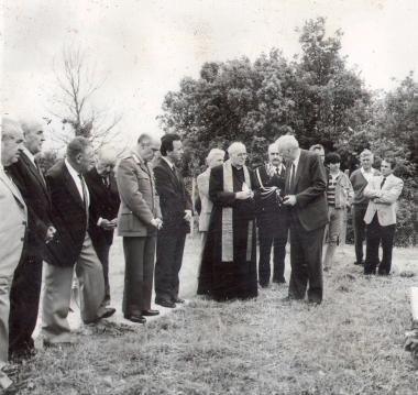 Gustavo Stefanini al Campo degli Eroi in una foto scattata nel 1988 