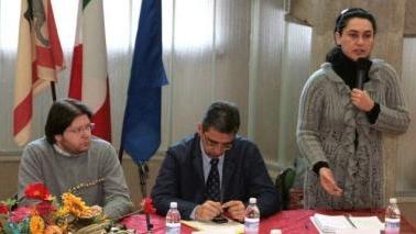 Sopra la scuola elementare Solvay A fianco l’assessore Ciaffone con Simoncini e Franchi