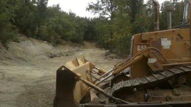 Le ruspe all’interno del cantiere dei Boschini a Saline