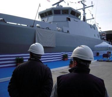 Il cacciamine prima del varo 