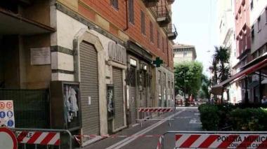 L’ala del Politeama che affaccia su via Roma