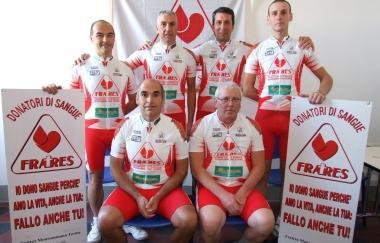 Alcuni dei donatori/atleti del team Fratres 