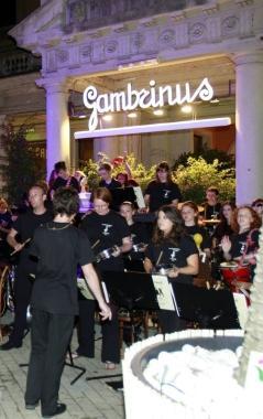 Esibizione musicale al Caffè Gambrinus