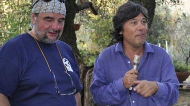 <b>APERITIVI. </b>Diolaiuti (a dx) con uno chef