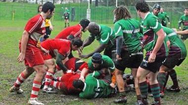 Un’azione di una partita di rugby