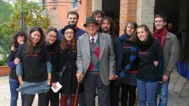 <b>BABBANINI.</b> L’ideatore del museo e i ragazzi che hanno collaborato