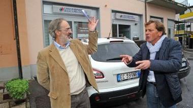 Melani (a destra) con l’assessore comunale Luca Gaggioli