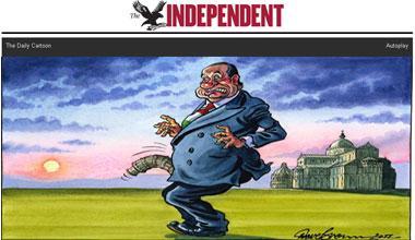 Vignetta sul The Independent"Non è satira ma volgarità"