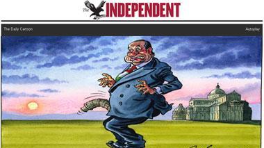 Vignetta sul The Independent"Non è satira ma volgarità"