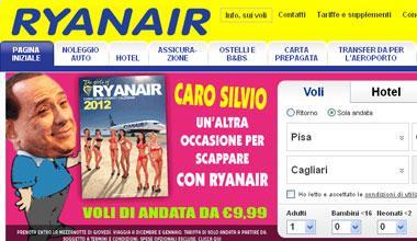 Berlusconi di nuovo testimonial "Caro Silvio scappa con Ryanair"
