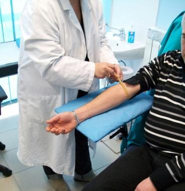 Un prelievo di sangue 