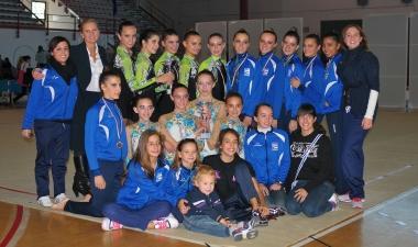 La formazione di atlete della Societ&agrave; Ginnastica Etruria 
