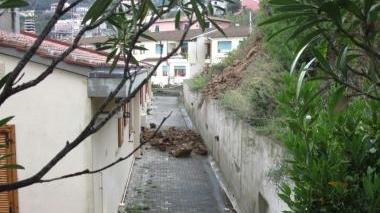 La zona della frana a Capoliveri