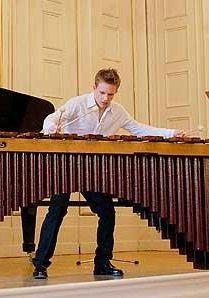 Un musicista di marimba 