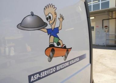 Il logo delle mense e (a lato) come sar&agrave; la nuova Rsa 