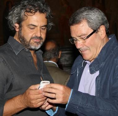 Edoardo Nesi e il presidente Lamberto Gestri    