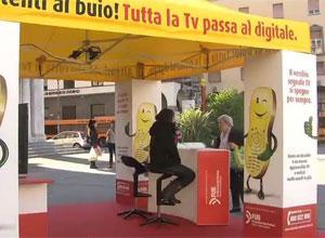 Digitale terrestre, punto informazioni in piazza Grande
