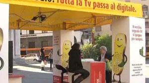 Digitale terrestre, punto informazioni in piazza Grande